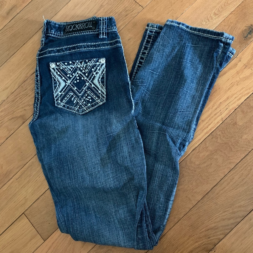Rock and roll cowgirl denim 26x34 jeans